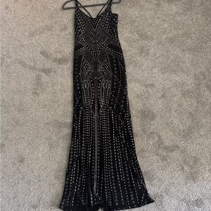 Jump Apparel Black and silver glitter dress size small 3/4